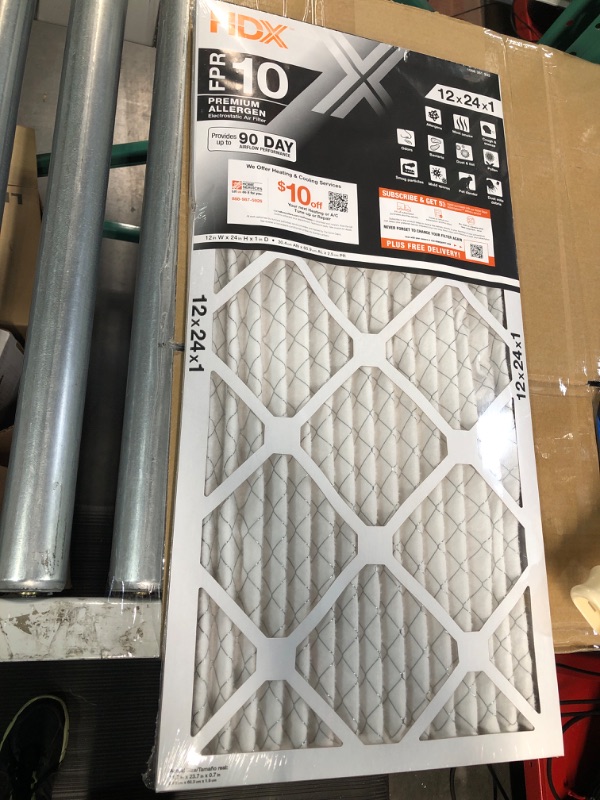 Photo 2 of 12 in. x 24 in. x 1 in. Premium Pleated Air Filter FPR 10