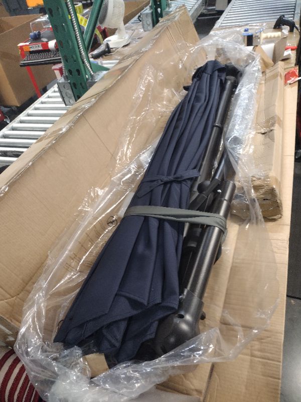 Photo 8 of **USED/DAMAGE/SEE NOTES** SUNNYARD 10Ft Patio Offset Umbrellas Cantilever Umbrella (Navy blue)