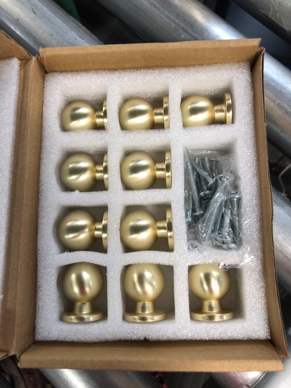 Photo 3 of QOGRISUN 10-Pack Solid Brass Cabinet Knobs,