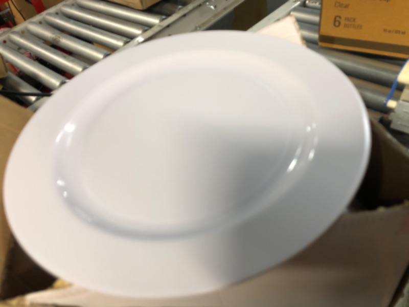 Photo 2 of  White Plastic Plates-10" Disposable Dinner Plates