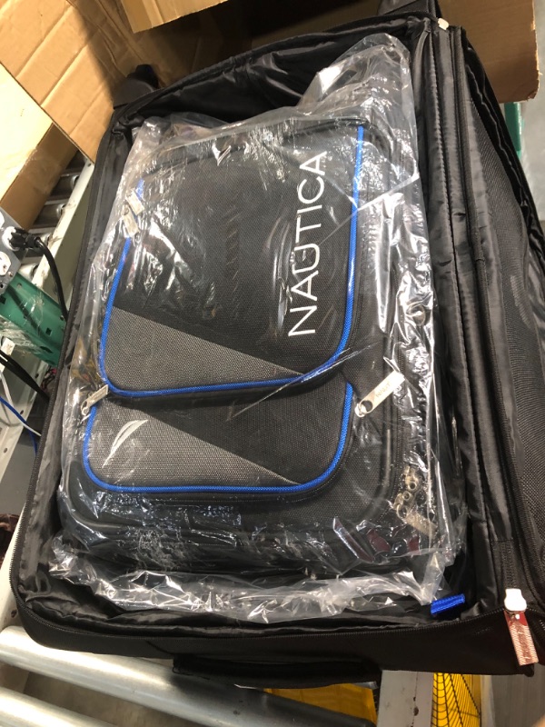 Photo 4 of Nautica Emry 2pc Softside Luggage Set, Black Blue