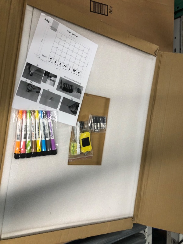 Photo 1 of Premium Acrylic Calendar for Wall Dry Erase | Large Oversize 28"x20" | Ultra-Thick Clear Home Office Glass Board Big Reusable Monthly Whiteboard Family Planner 8 Magnetic Pens Eraser (2023 2024)