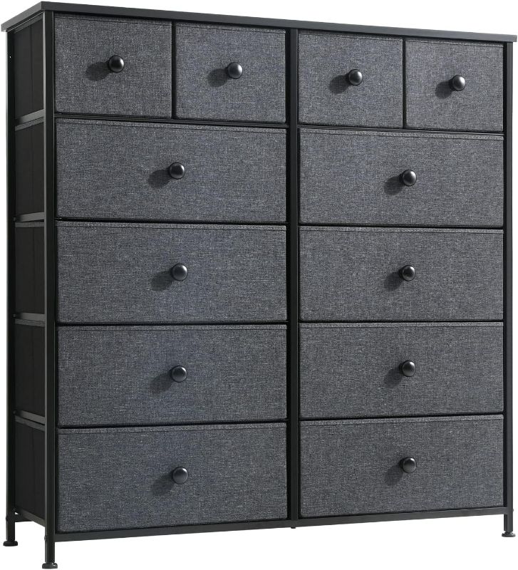 Photo 1 of JXUFDHO Fabric Dressers for Bedroom,Tall Dresser with 12 Drawers