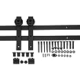 Photo 1 of  Sliding Barn Door Hardware Kit, 6.6 Foot, J Shape, Black