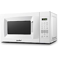 Photo 1 of * DAMAGED * 
COMFEE' EM720CPL-PMB Countertop Microwave Oven with Sound On/Off, ECO Mode and Easy One-Touch Buttons, 0.7cu.ft, 700W, WHITE 