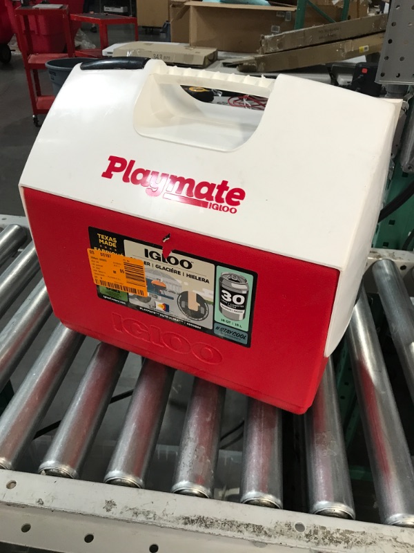 Photo 3 of * USED * 
Playmate Elite Cooler, Red, Holds 30-Cans, 16-Qt.