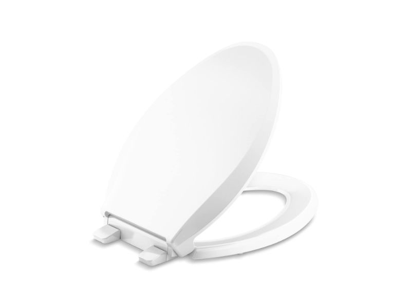 Photo 1 of **damaged**KOHLER 4636-RL-0 Cachet ReadyLatch Quiet Close Elongated Toilet Seat, White Ready Latch Elongated White