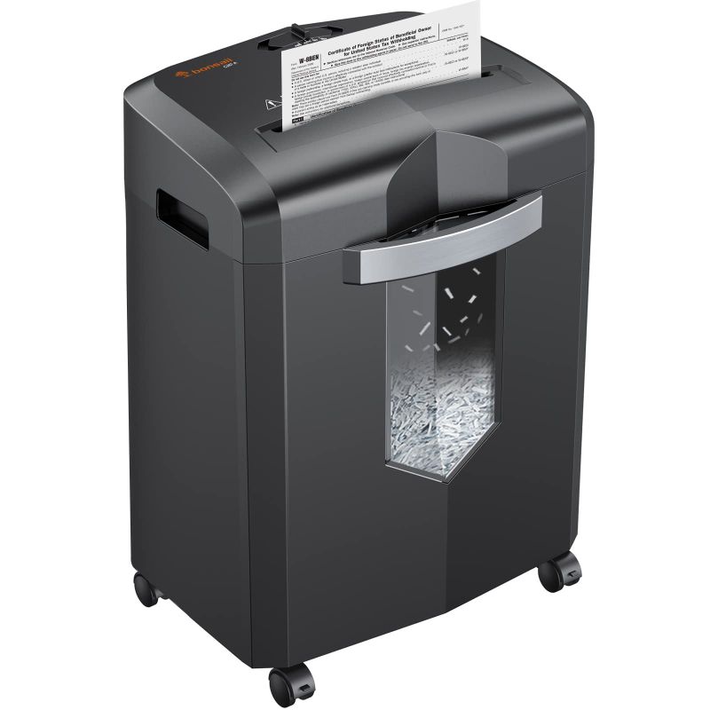 Photo 1 of * PARTS ONLY 
Bonsaii 16-Sheet Office Paper Shredder, 40-Minute Home Office Heavy Duty Shredder, Crosscut Shredders for CD, Credit Card, Mails, Staple, Clip, with 4 Casters & 5.3 Gal Pullout Basket (C267-A) 1 6 Sheet-5.3 Gal