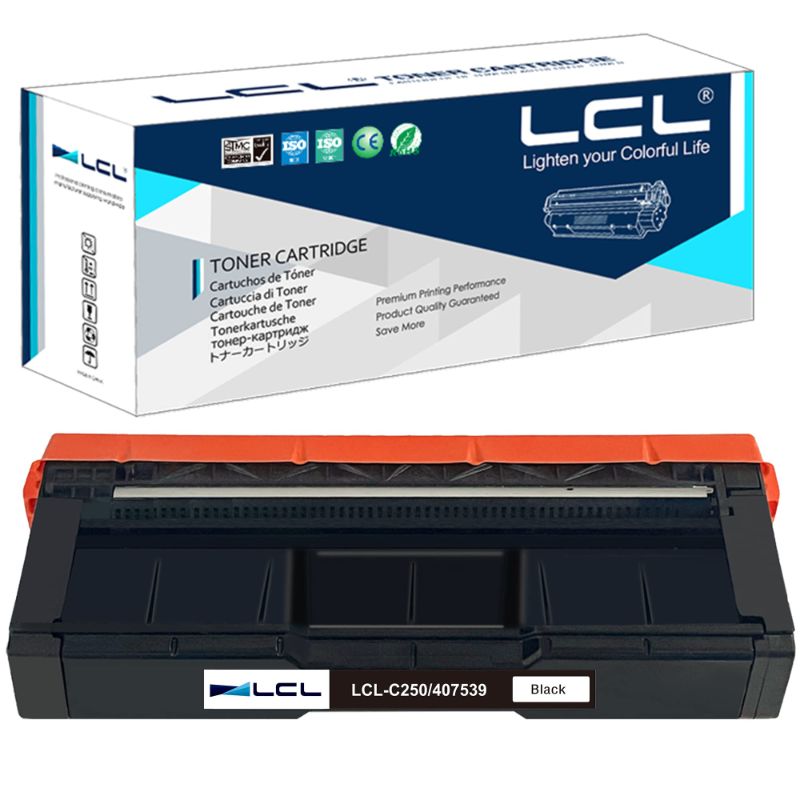 Photo 1 of LCL Remanufactured Toner Cartridge Replacement for Ricoh 407539 sp c250dn sp c250sf C261SFNW C261DNW SP C260DNW SP C260SFNW (1-Pack Black)