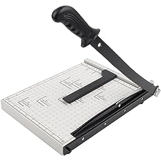 Photo 1 of A4 Paper Cutter, Stack Paper Trimmer Guillotine 13” Cutting Length, Commercial Grade Guillotine Paper Slicer Cutter, 10 Sheet Capacity, for Office Home or School