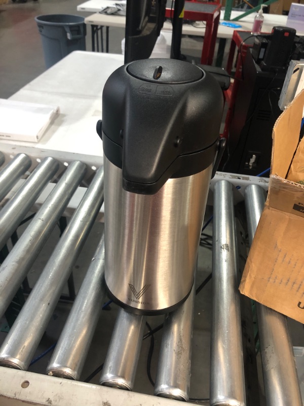 Photo 2 of * USED * 
85 oz (2.5L) Coffee Carafe with Pump, Insulated Stainless Steel Coffee Dispenser, Coffee Carafes for Keeping Hot/Cold, Hot Beverage Dispenser