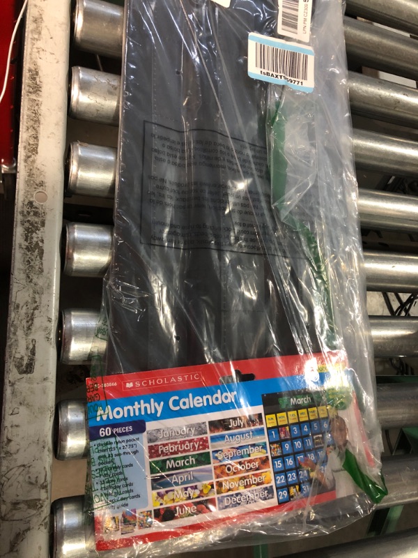 Photo 2 of Scholastic Classroom Resources Pocket Chart Monthly Calendar, Black (SC583866) & Daily Schedule (Black) Pocket Chart Black Calendar + Schedule