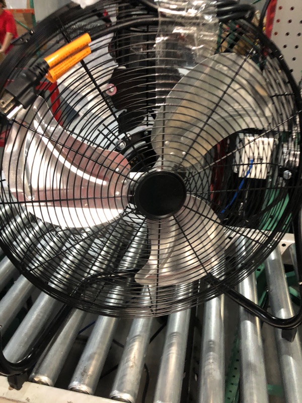 Photo 2 of * USED* 
HealSmart 20 Inch 3-Speed High Velocity Heavy Duty Metal Industrial Floor Fans Quiet for Home, Commercial, Residential, and Greenhouse Use, Outdoor/Indoor, Black, 20"