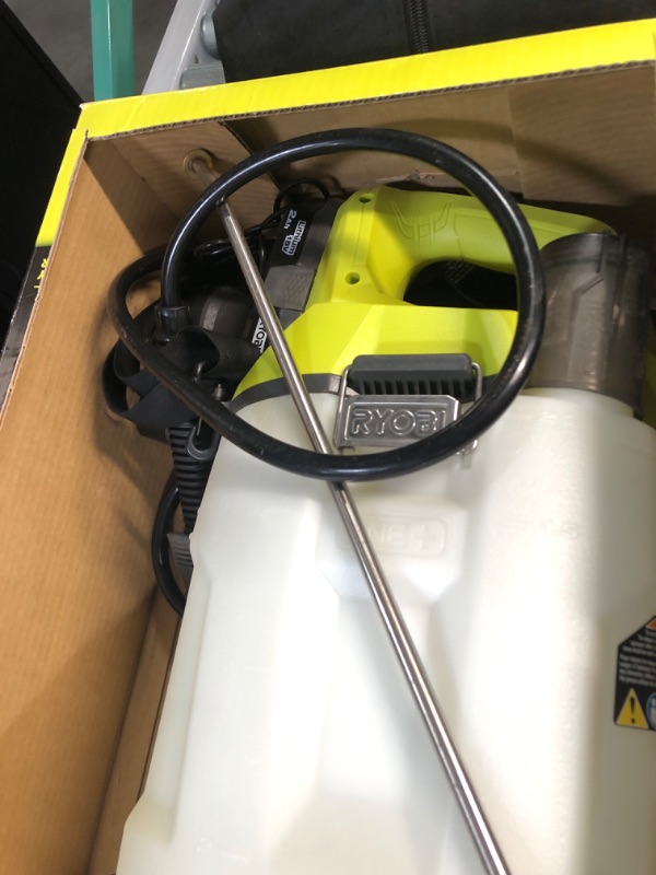 Photo 2 of * USED * 
Ryobi P2830A ONE+ 18-Volt Lithium-Ion Cordless 2 Gal. Chemical Sprayer with 2.0 Ah Battery and Charger