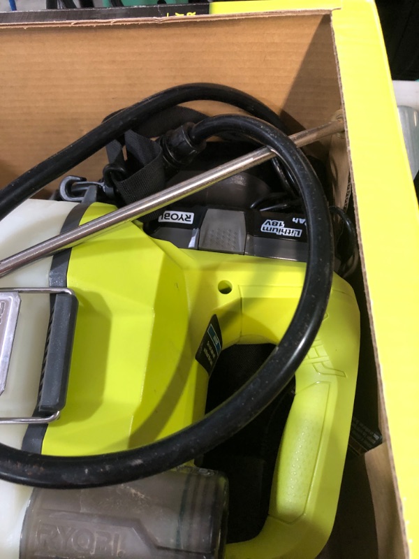 Photo 3 of * USED * 
Ryobi P2830A ONE+ 18-Volt Lithium-Ion Cordless 2 Gal. Chemical Sprayer with 2.0 Ah Battery and Charger