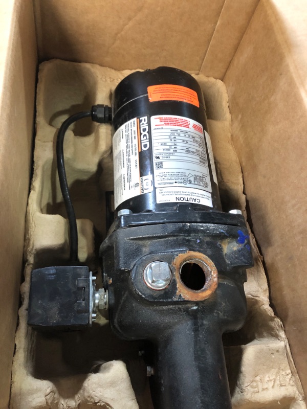 Photo 2 of * USED * 
Ridgid 1/2 HP Cast Iron Shallow Well Jet Pump