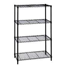 Photo 1 of ***MISSING PARTS - SEE NOTES***
4-Tier Steel Wire Shelving Unit in Black (36 in. W x 54 in. H x 14 in. D)