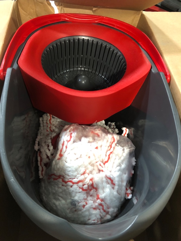 Photo 2 of * USED * 
EasyWring Deep Clean Microfiber Spin Mop with Bucket System and 2 Extra Deep Clean Mop Head Refills