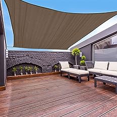 Photo 3 of * USED *
Garden EXPERT 16'x20' Sun Shade Sail Brown Rectangle Canopy Sail Shade for Patio Garden Outdoor Backyard