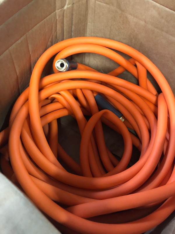 Photo 2 of * USED * 
Garden Hose 50 ft, Drinking Water Safe, Flexible and Lightweight - Kink Free, Easy to Coil, 3/4" Solid Aluminum Fittings - No Leak, 5/8" ID, Heavy Duty Water Hose