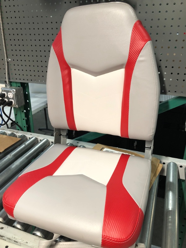 Photo 2 of * item used * see all images *
Leader Accessories A Pair of Elite Low/High Back Folding Fishing Boat Seat (2 Seats) D-Red/White