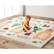 Photo 1 of  Foldable Baby Play Mat, Extra Large Waterproof Activity Playmats for Babies,Toddlers, Infants, Play & Tummy Time, Foam Baby Mat for Floor