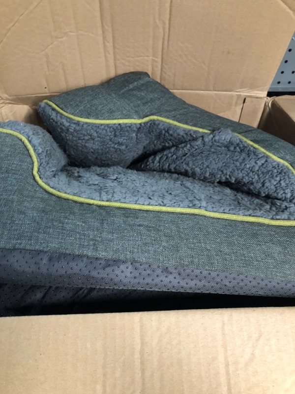 Photo 2 of * USED * 
Bedsure Orthopedic Dog Bed for Extra Large Dogs - XL Memory Foam Waterproof Dog Bed Washable Pet Sofa Beds with Removable Cover & Waterproof Liner, 7 inches Height Couch for Dogs up to 100 lbs X-Large Dark Grey