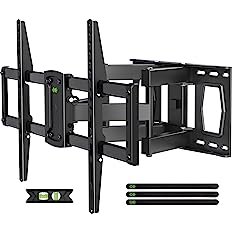 Photo 1 of Full Motion Mount, USX MOUNT Wall Mount for Most 37-75 inch TVs, Holds up to 132lbs, Max VESA 600x400mm, Swivel TV Bracket with Dual Articulating Arms Tilt Rotation Fits 16" Wood Stud