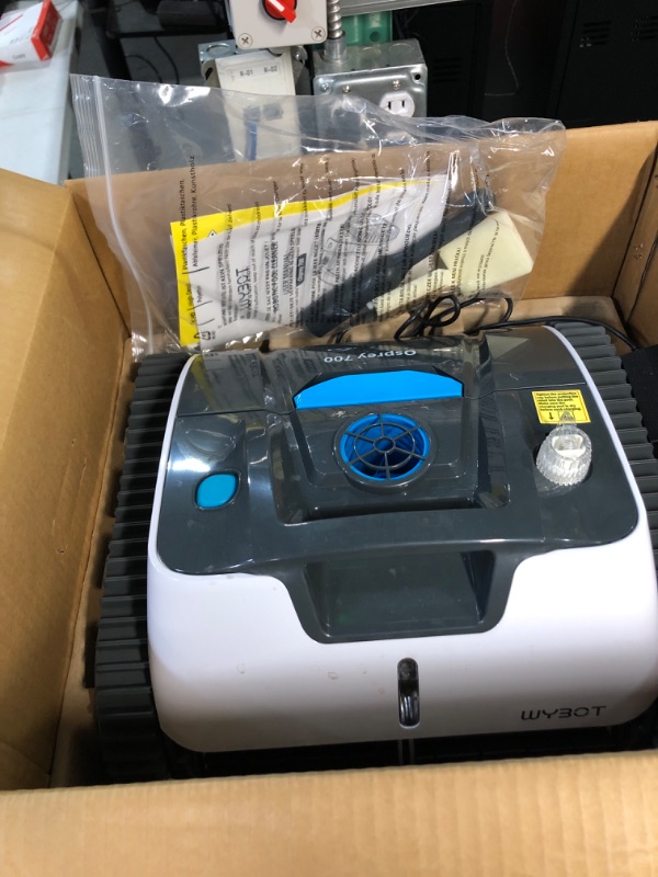 Photo 3 of * USED * 
WYBOT Cordless Robotic Pool Cleaner, Ultra Strong Suction, Wall Climb Pool Vacuum with Intelligent Route Planning, Lasts 110Mins, Triple-Motor, Ideal for In-Ground Pools Up to 60 Feet (Black)