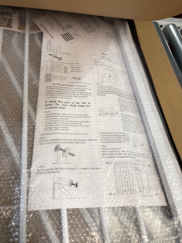 Photo 1 of BalanceFrom Easy Walk-Thru Safety Gate for Doorways and Stairways with Auto-Close/Hold-Open Features, Multiple Sizes 29.1 - 43.3 inch Cool White