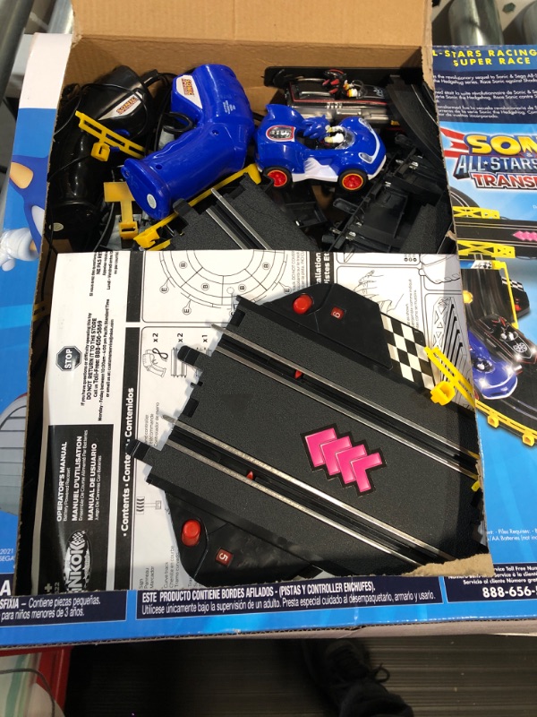 Photo 3 of * USED * 
NKOK Sonic & Shadow RC Slot Car Set Race Set Vehicle, Counts How Many Laps the Car has Made, Great Item for Kids, Working lights, Ages 5 and up