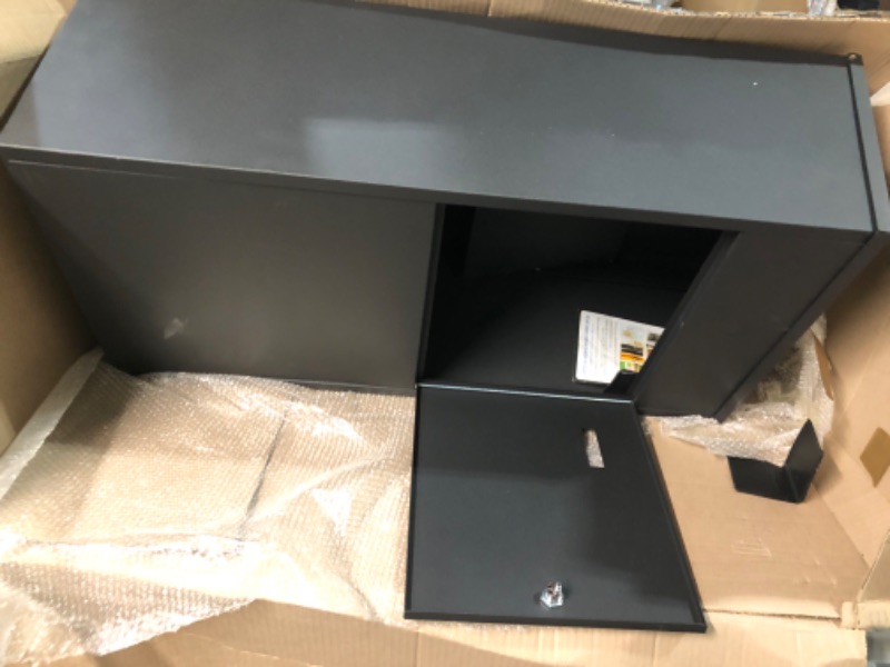 Photo 1 of Ydocabinit Package Delivery Boxes for Outside, Large Mailbox for Parcel, Galvanized Steel Parcel Mailbox, Wall Mounted Lockable Anti-Theft for Porch,Curbside,Black-BG005B XLarge-2