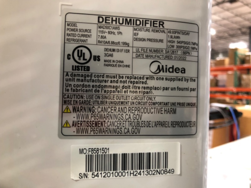 Photo 6 of [Amazon renewed product] Midea Dehumidifier
