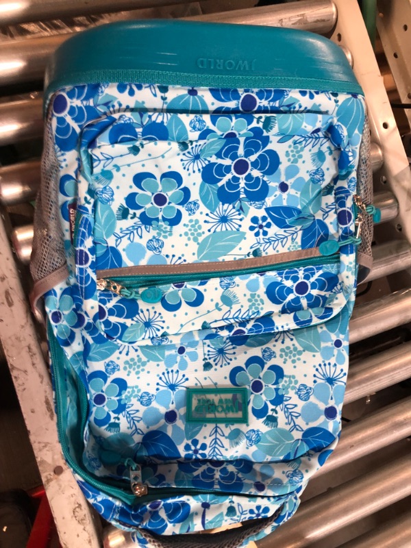 Photo 5 of * item used *
New York Sunrise Kids Rolling Backpack for Girls Boys Teen. Roller Bookbag with Wheels, Blue Vine, 18"