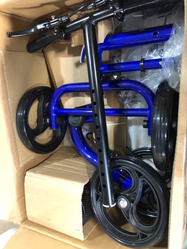 Photo 3 of RINKMO Knee Scooter?Steerable Knee Walker Economical Knee Scooters for Foot Injuries Best Crutches Alternative (Blue 1)
