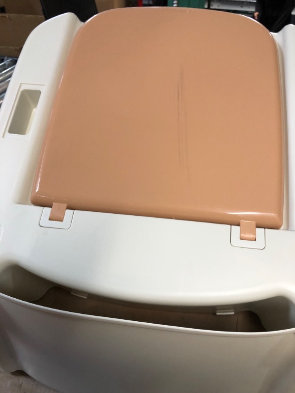 Photo 2 of [Notes] Bedside Commode-Adult Portable Toilet Seat, Non-Slip Armrests and Adjustable Seniors Potty Chair,Potty Suitable for Elderly and Pregnant Women (Khaki)