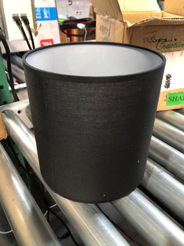 Photo 1 of  Empire Shape Spider Construction Lamp Shade in Black (8" x 8" x 8")