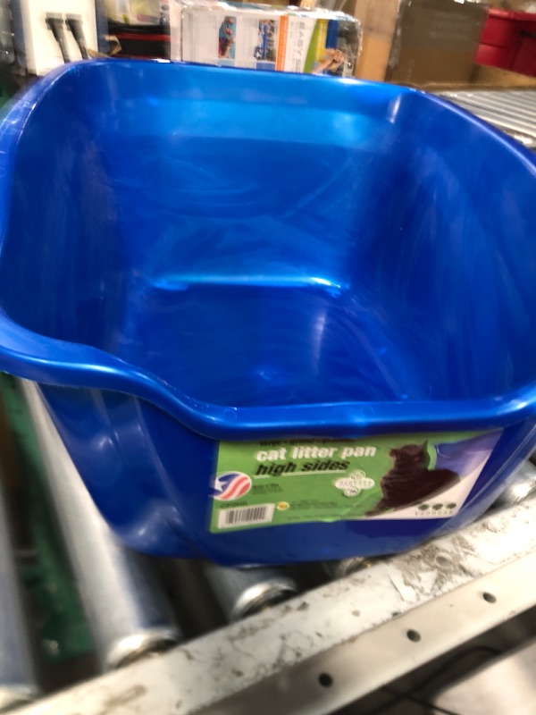 Photo 3 of **SEE NOTES** Van Ness Pets Large Open High Sided Cat Litter Box, Blue, 