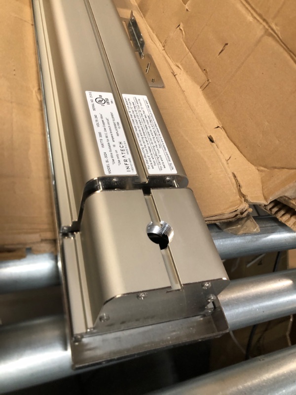 Photo 1 of *USED* DAMAGED BULB* Infratech SL-3024 SS Slimline 63.5" Single Element Fixture 3000 Watt, 240 Volt, Silver Finish 240 Volt Silver