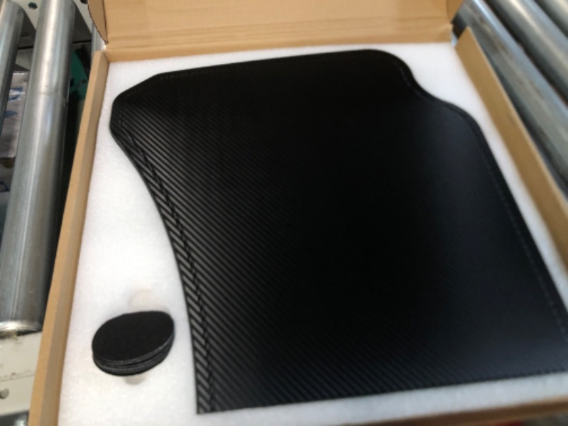 Photo 2 of COTAZA Car Laptop Desk for Tesla Model 3 Model Y, Carbon Fiber Tray,Steering Wheel Eating Table