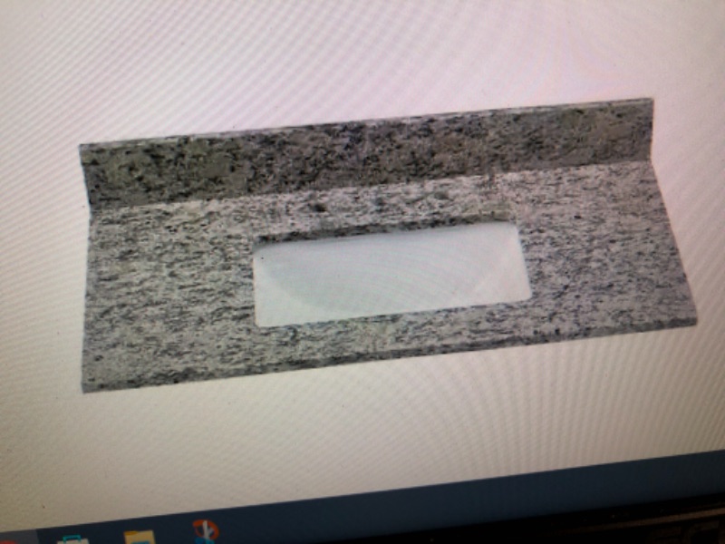 Photo 1 of 37 in. W x 22 in. D Granite Vanity Top in Santa Cecilia Light with White Rectangular Sink