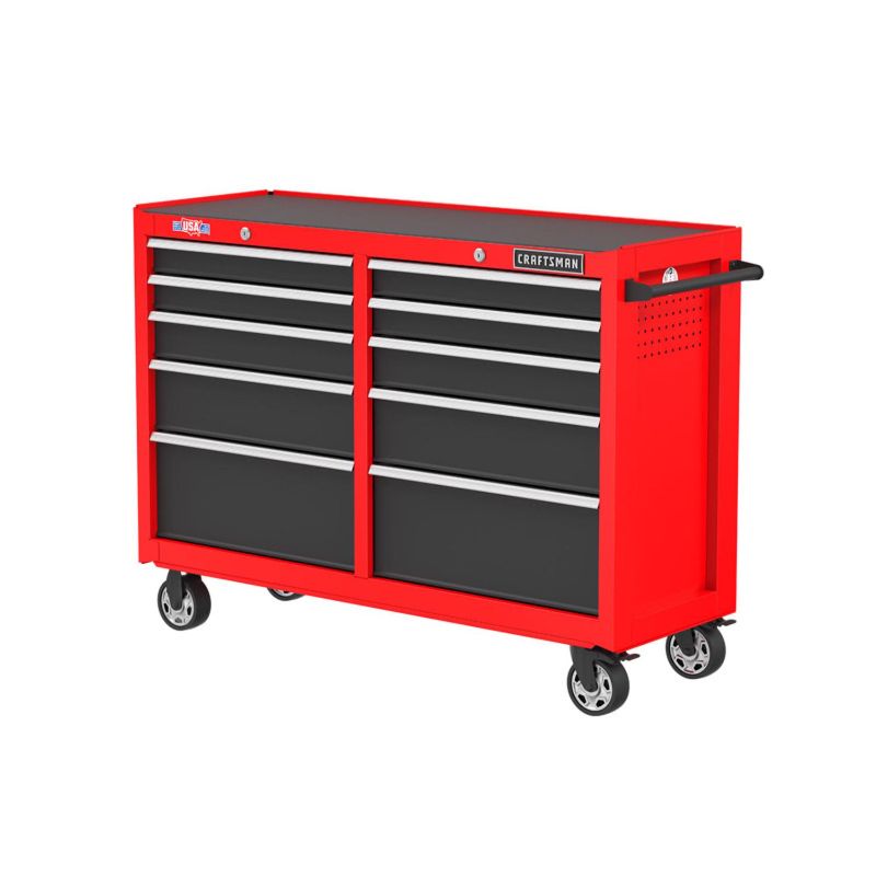 Photo 1 of Craftsman S2000 52 in. 10 Drawer Steel Rolling Tool Cabinet 32.4 in. H X 19 in. D