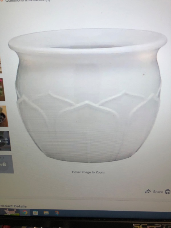 Photo 2 of [READ NOTES]
Atkinson 13.8 in. x 11.4 in. White Ceramic Planter