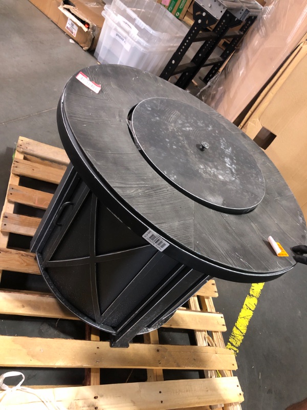 Photo 1 of Park Canyon 35 in. Round Steel Propane Fire Pit Kit