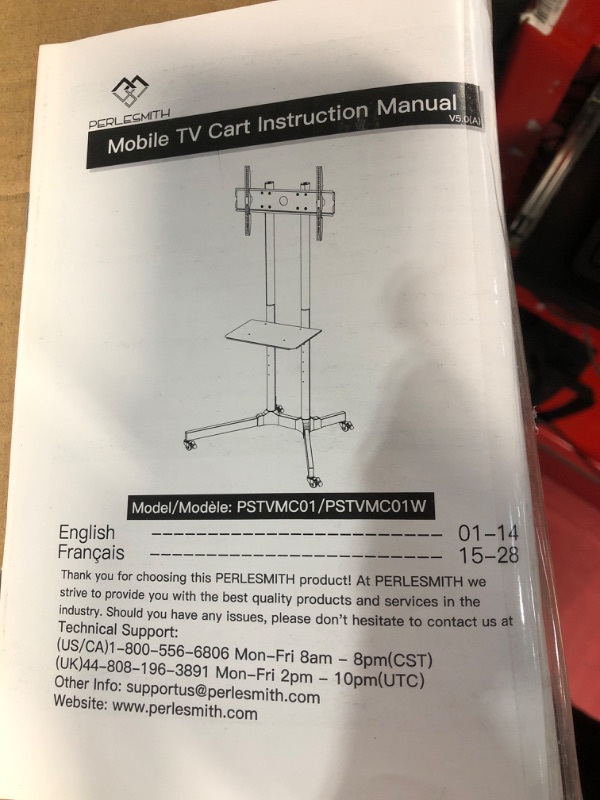 Photo 2 of Mobile TV Cart with Wheels for 32-85 Inch Flat Curved Screen TVs