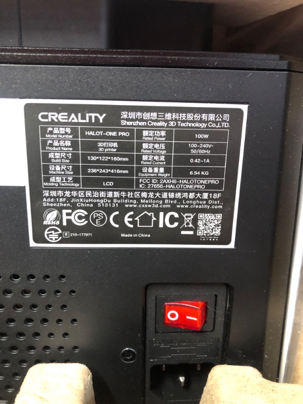 Photo 2 of Creality Resin 3D Printer HALOT-ONE PRO, 7.04-inch LCD, APP Remote Cloud Control