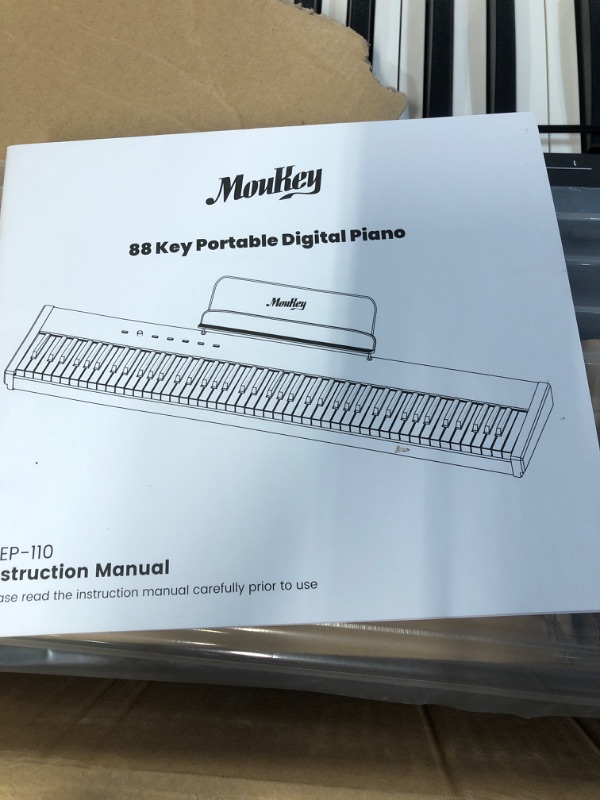 Photo 2 of Moukey Beginner Digital Piano 88 Key Full-Size Semi-Weighted Electric Keyboard, Stand (MEP-110) MEP-110 Digital Piano+ Stand 