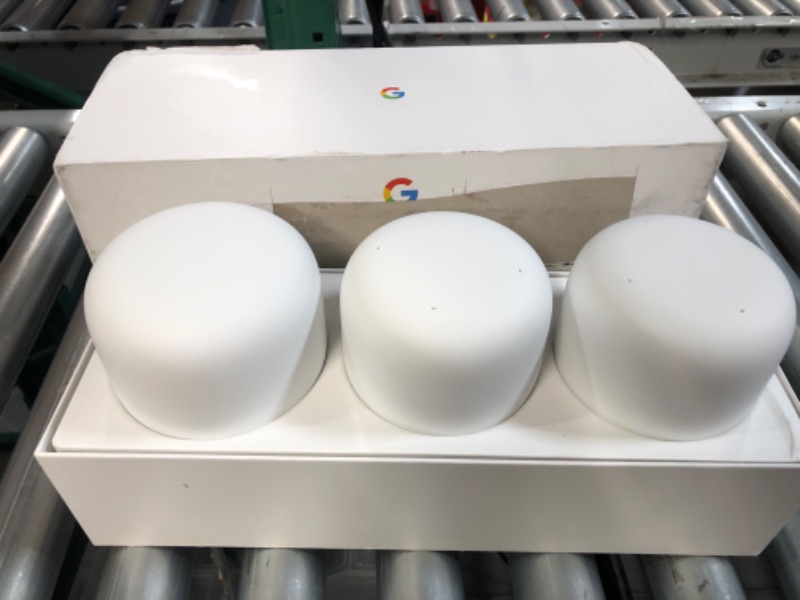 Photo 2 of UNTESTED Google Nest WiFi Router 3 Pack (2nd Generation)