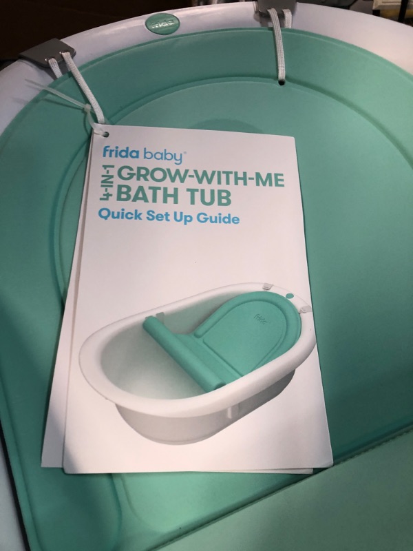 Photo 4 of 4-in-1 Grow-with-Me Bath Tub by Frida Baby Transforms Infant Bathtub to Toddler Bath Seat 