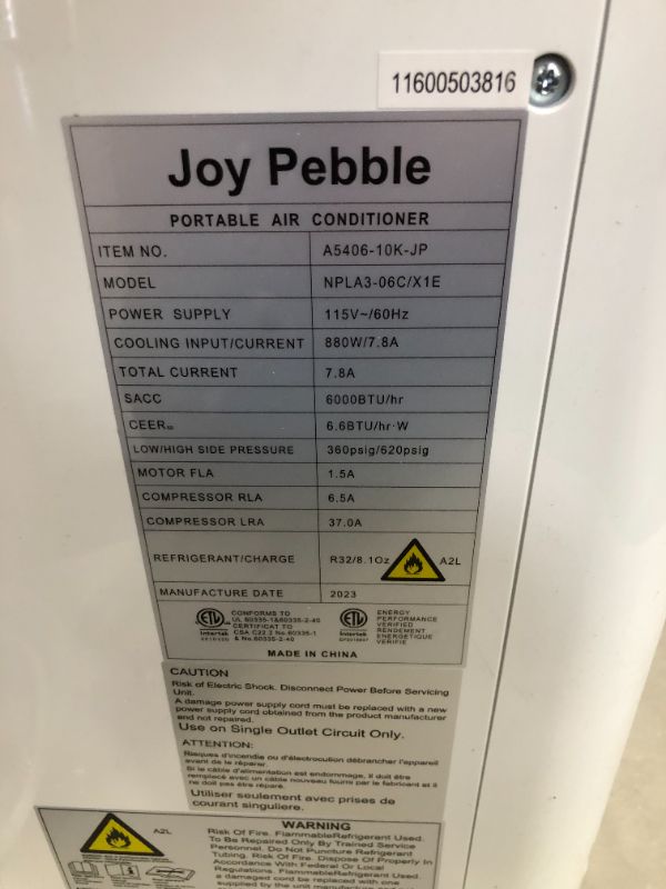 Photo 5 of Joy Pebble Portable Air Conditioner